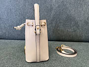Valentino Mini Vlogo Signature Bucket Bag Nappa Leather White 12x18x10cm - 3