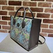 Gucci GG Small Tote Bag Brown Blue 31x26.5x14cm - 4