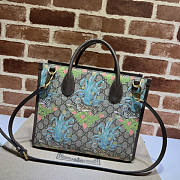 Gucci GG Small Tote Bag Brown Blue 31x26.5x14cm - 5