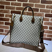 Gucci GG Supreme Monogram Tote Bag Brown 36.5x38x12cm - 4