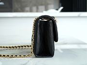 Chanel Flap Bag With Chanel Letter Black Gold 26×15×7cm - 6