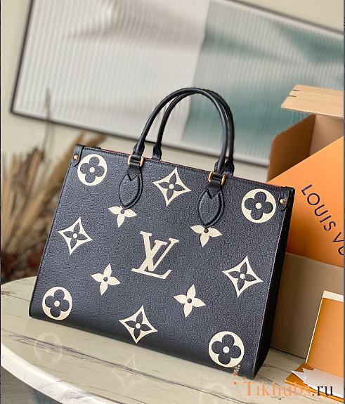 Louis Vuitton LV OnTheGo MM Black Beige 35 x 27 x 14 cm - 1