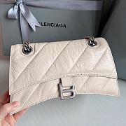 Balenciaga Crush Small Chain Bag Quilted In Beige 25x15x9.5cm - 6