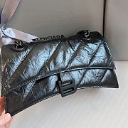 Balenciaga Crush Small Chain Bag Quilted In Full Black 25x15x9.5cm - 2