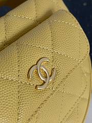 Chanel Yellow Pouch Caviar Gold 16x16x5.5cm - 2