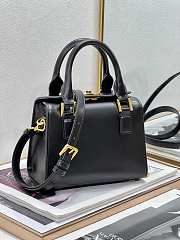 Dior Small Boston Bag Black Box Calfskin 20 x 12.5 x 16.2 cm - 6