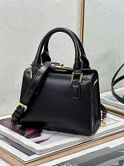 Dior Small Boston Bag Black Box Calfskin 20 x 12.5 x 16.2 cm - 4