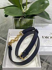 Dior Saddle Bag With Strap Navy Blue 25.5x20x6.5cm - 6