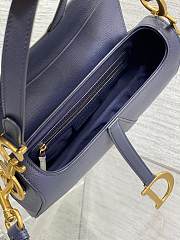 Dior Saddle Bag With Strap Navy Blue 25.5x20x6.5cm - 4