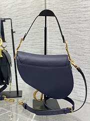 Dior Saddle Bag With Strap Navy Blue 25.5x20x6.5cm - 3