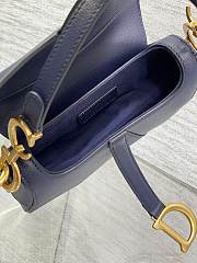 Dior Mini Saddle Bag With Strap Navy Blue 19 x 16 x 5 cm - 5