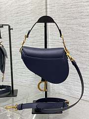 Dior Mini Saddle Bag With Strap Navy Blue 19 x 16 x 5 cm - 4