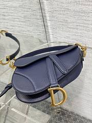 Dior Mini Saddle Bag With Strap Navy Blue 19 x 16 x 5 cm - 2