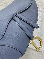 Dior Saddle Bag With Strap Blue 25.5x20x6.5cm - 5