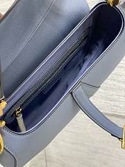 Dior Saddle Bag With Strap Blue 25.5x20x6.5cm - 4