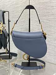 Dior Saddle Bag With Strap Blue 25.5x20x6.5cm - 2