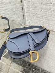 Dior Mini Saddle Bag With Strap Blue 19 x 16 x 5 cm - 4