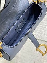 Dior Mini Saddle Bag With Strap Blue 19 x 16 x 5 cm - 3