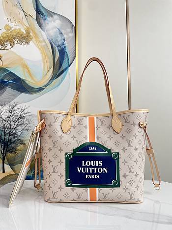 Louis Vuitton LV Neverfull MM Beige Yellow 31x28x14cm