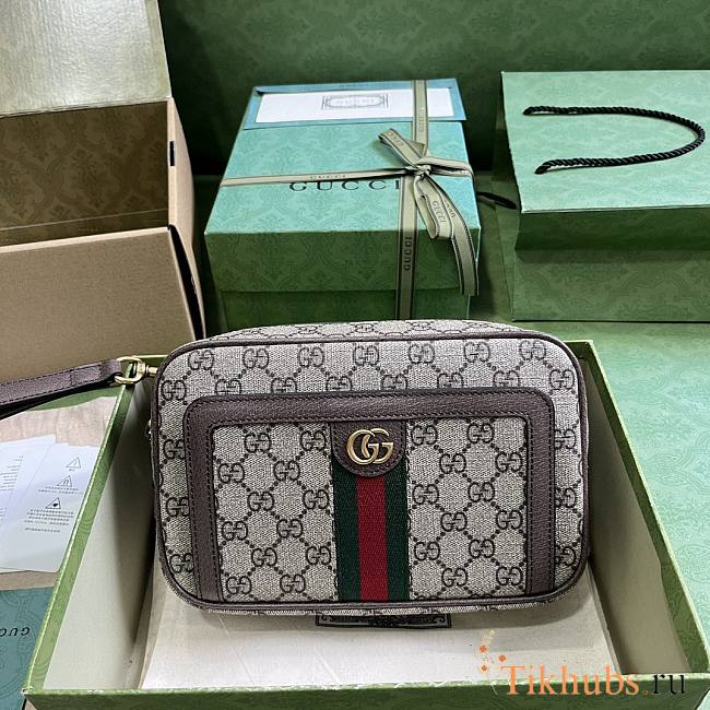 Gucci Ophidia GG Pouch Brown 23.5x14.5x6cm - 1