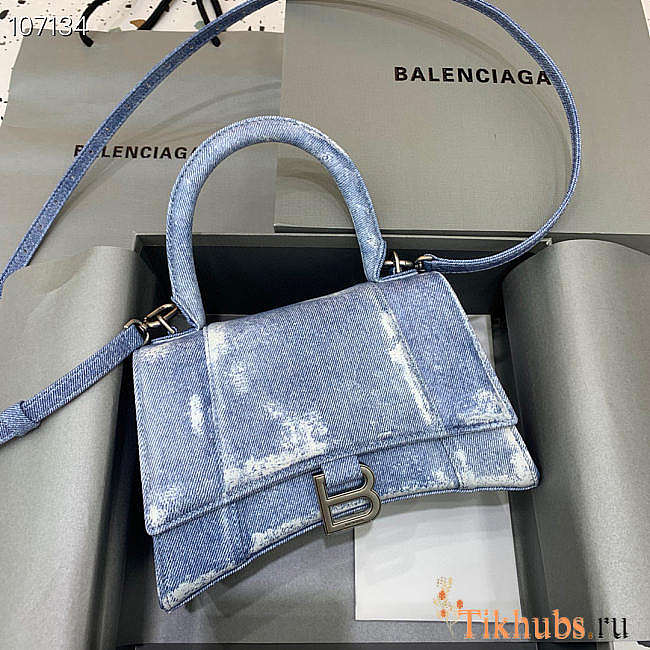 Balenciaga Hourglass Denim 23x10x14cm - 1