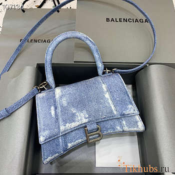 Balenciaga Hourglass Denim 23x10x14cm