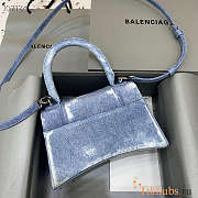 Balenciaga Hourglass Denim 23x10x14cm - 4