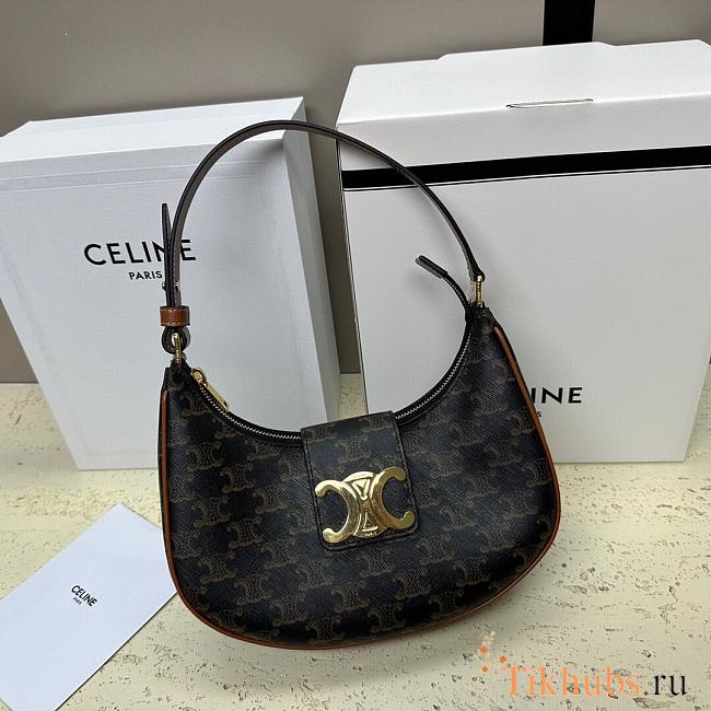 Celine Ava Triomphe Soft Bag Tan 23x13.5x6cm - 1