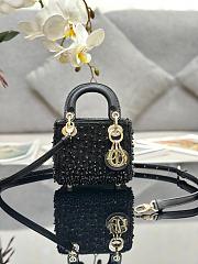  Dior Mini Lady Black 17cm - 1