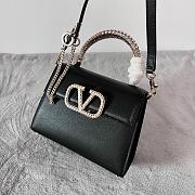 Valentino Small Vsling Grainy Calfskin Black Handbag 22x17x9cm - 5