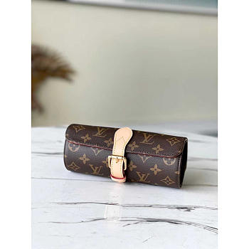 Louis Vuitton LV 3 Watch Case Monogram Canvas Brown 20x9x9.5cm