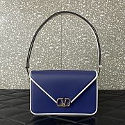 Valentino Garavani Shoulder Letter Bag Two-Tone Blue White 24x15.5x7cm - 1