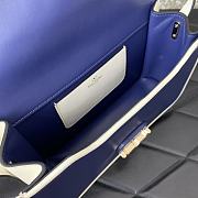 Valentino Garavani Shoulder Letter Bag Two-Tone Blue White 24x15.5x7cm - 6