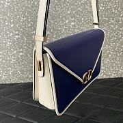 Valentino Garavani Shoulder Letter Bag Two-Tone Blue White 24x15.5x7cm - 4