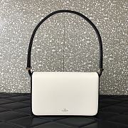 Valentino Garavani Shoulder Letter Bag Two-Tone White Black 24x15.5x7cm - 3