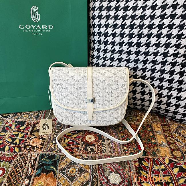 Goyard Small Belvedere Bag White 21x17x7cm - 1