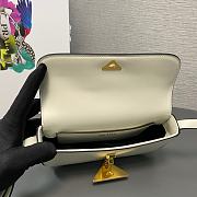 Prada Leather Shoulder Bag White 20.5x10.5x4cm - 3