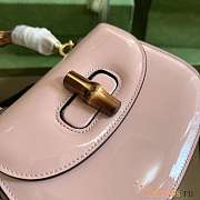 Gucci Bamboo 1947 Mini Top Handle Bag Pink 17x12x7.5cm - 6