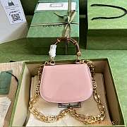 Gucci Bamboo 1947 Mini Top Handle Bag Pink 17x12x7.5cm - 2