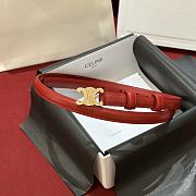 Celine Red Belt Width 2.5cm - 1