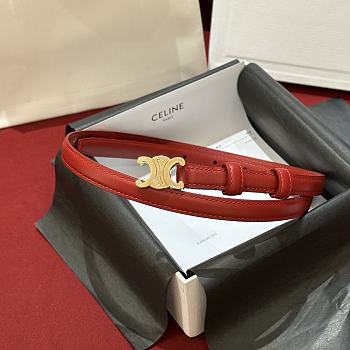 Celine Red Belt Width 2.5cm