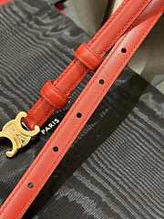 Celine Red Belt Width 2.5cm - 3