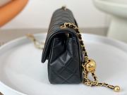 Chanel Flap Bag Black Lambskin Bell 13x20x7cm - 3