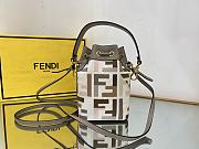 Fendi Mon Tresor Canvas Leather Bag 18x12x10cm - 2