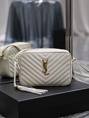 YSL Lou Camera White Gold Bag 23x16x6cm - 1