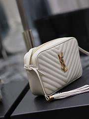 YSL Lou Camera White Gold Bag 23x16x6cm - 6