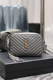 YSL Lou Camera Grey Gold Bag 23x16x6cm - 1