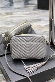 YSL Lou Camera Grey Gold Bag 23x16x6cm - 3