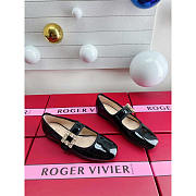 Roger Vivier Très Babies Patent Leather Ballet Flats Black - 1