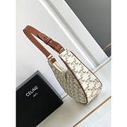 Celine Ava Triomphe Soft Bag White 23x13.5x6cm - 6